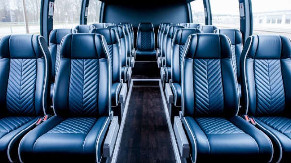 hammond 18 passenger minibus inside