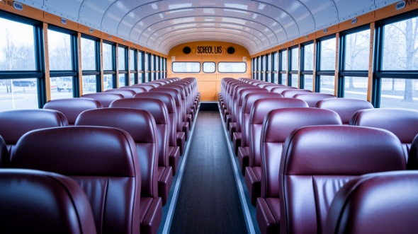 hammond school bus rental interior